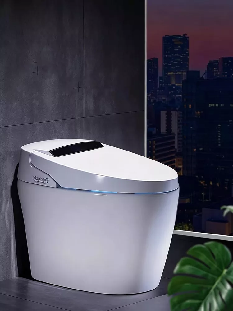 Foot-operated flip-top smart toilet 