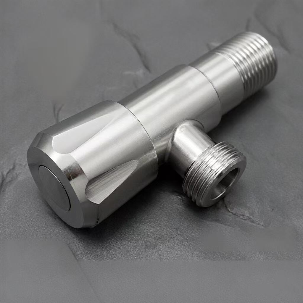 Brushed Stainless Steel Universal Hot and Cold Water Inlet Angle Valve